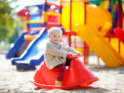 toddler playing